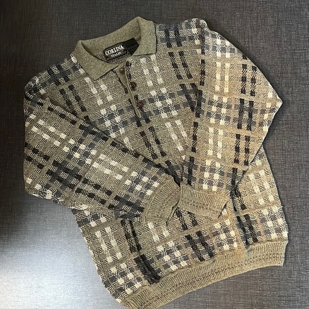 Cortina Italia collard sweater size Small - Made in Italy